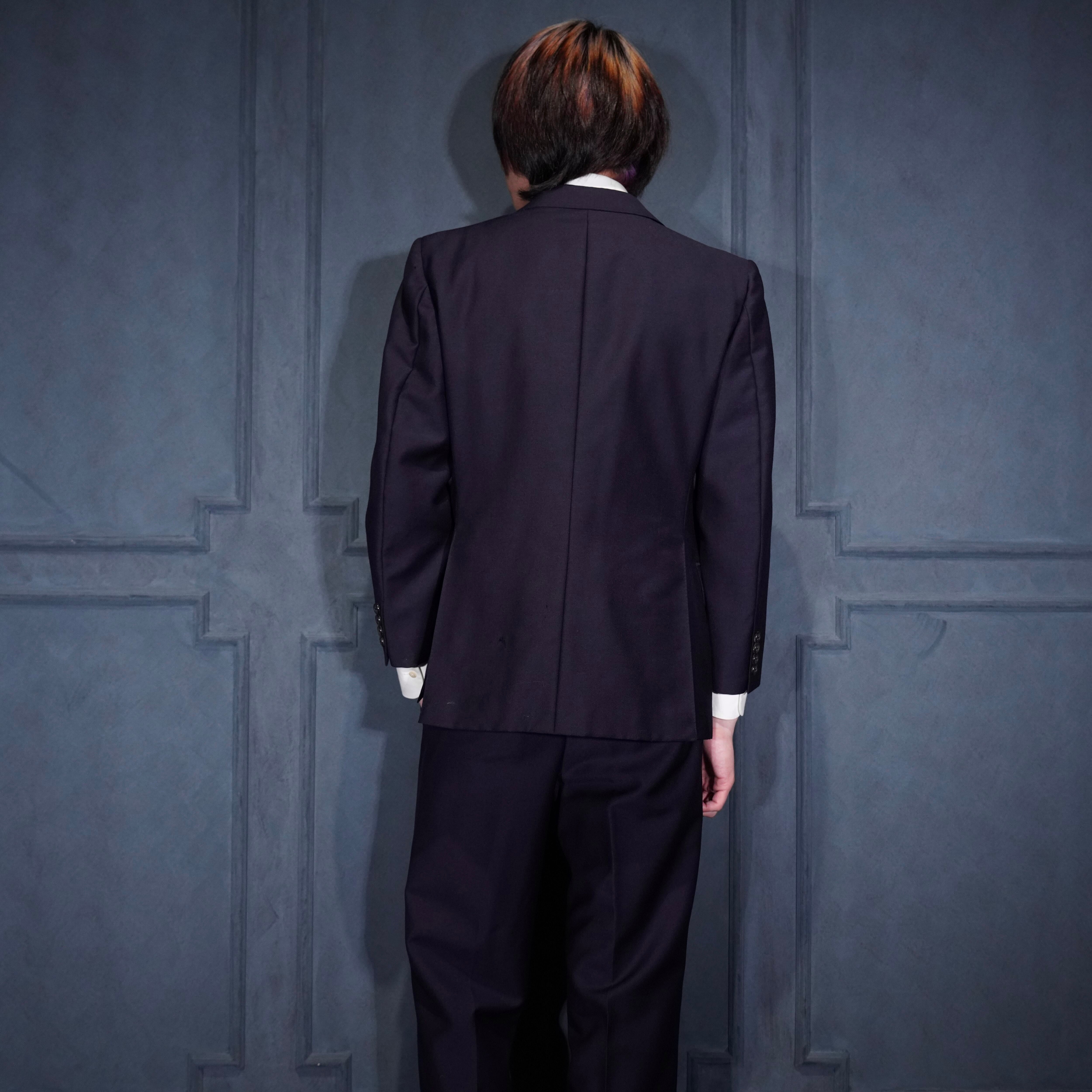 Burberrys NAVY COLOR MOHAIR WOOL DESIGN SET UP SUIT/バーバリーズ