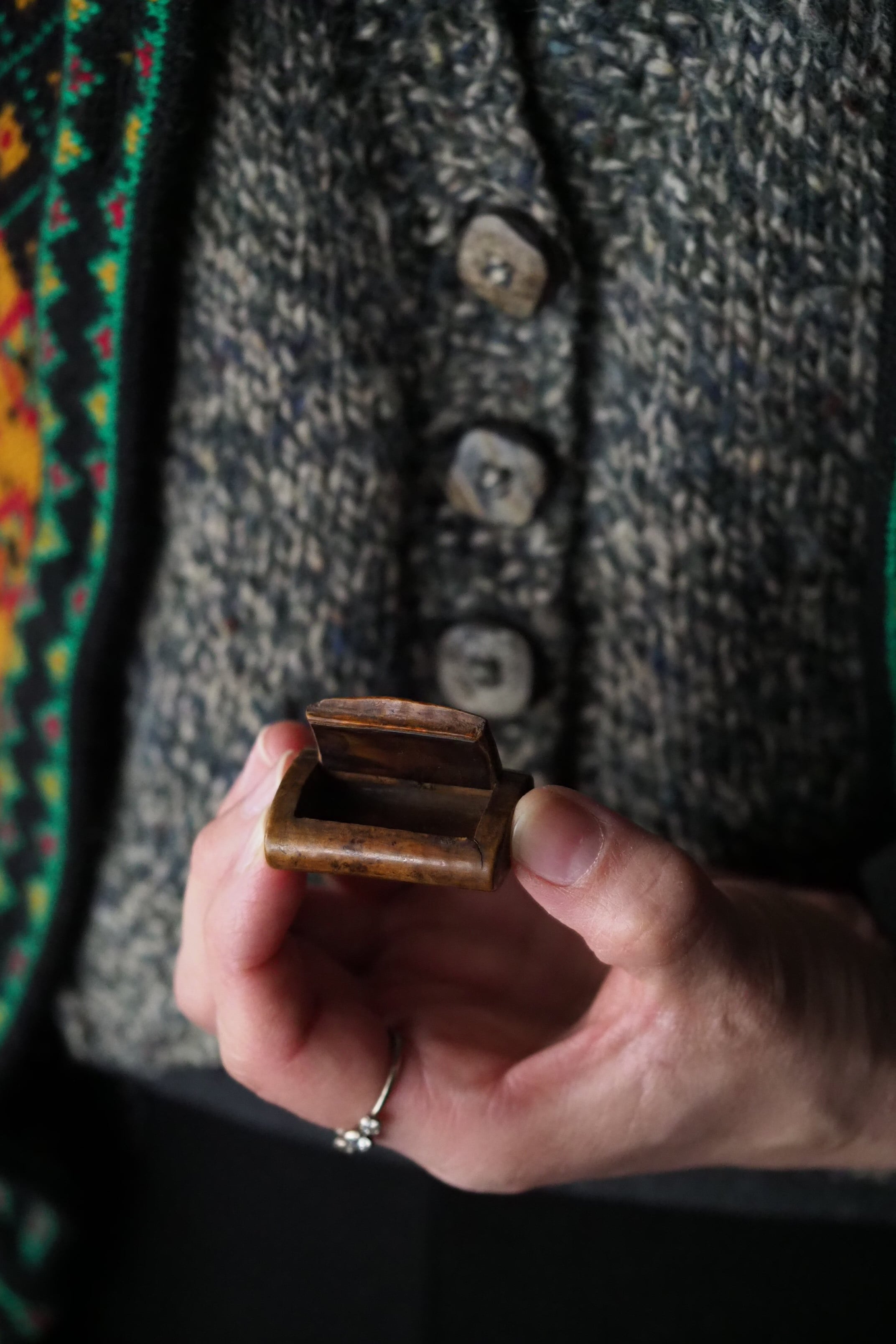 骨董松竹梅タバコケース 骨董松竹梅タバコケース