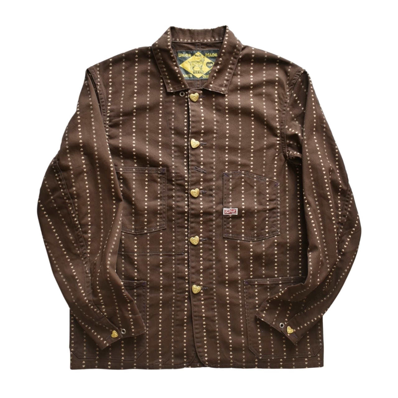 TCB jeans / Cathartt Chore Coat Brown Paw Stripe - キャットハート