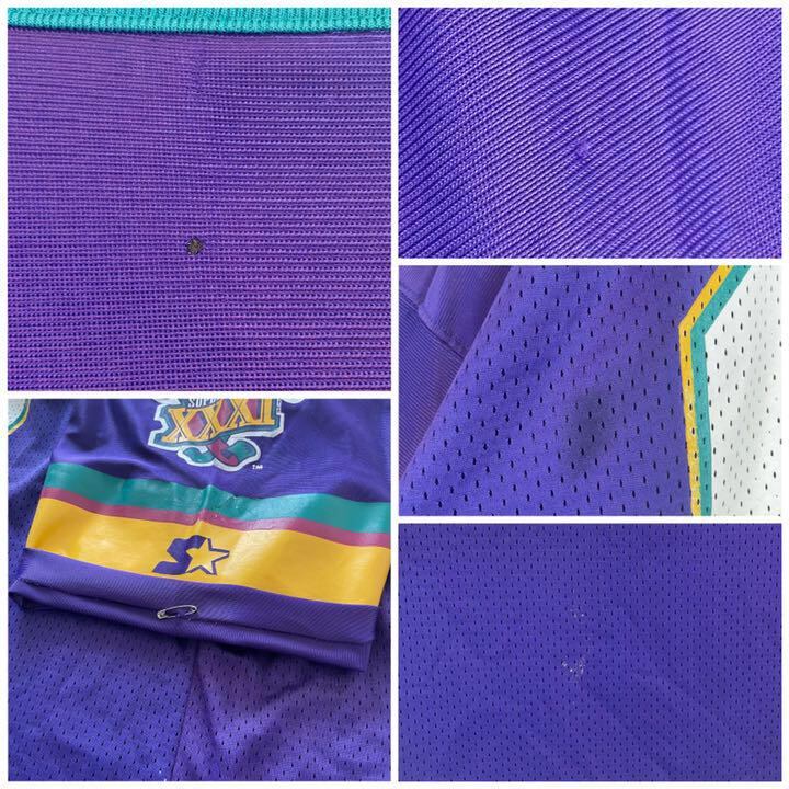 90s スターター スーパーボウル 紫パープル白 ゲームシャツ XL NFL | fuufu