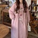 ベア刺繍レース貼りロングコート ・12451