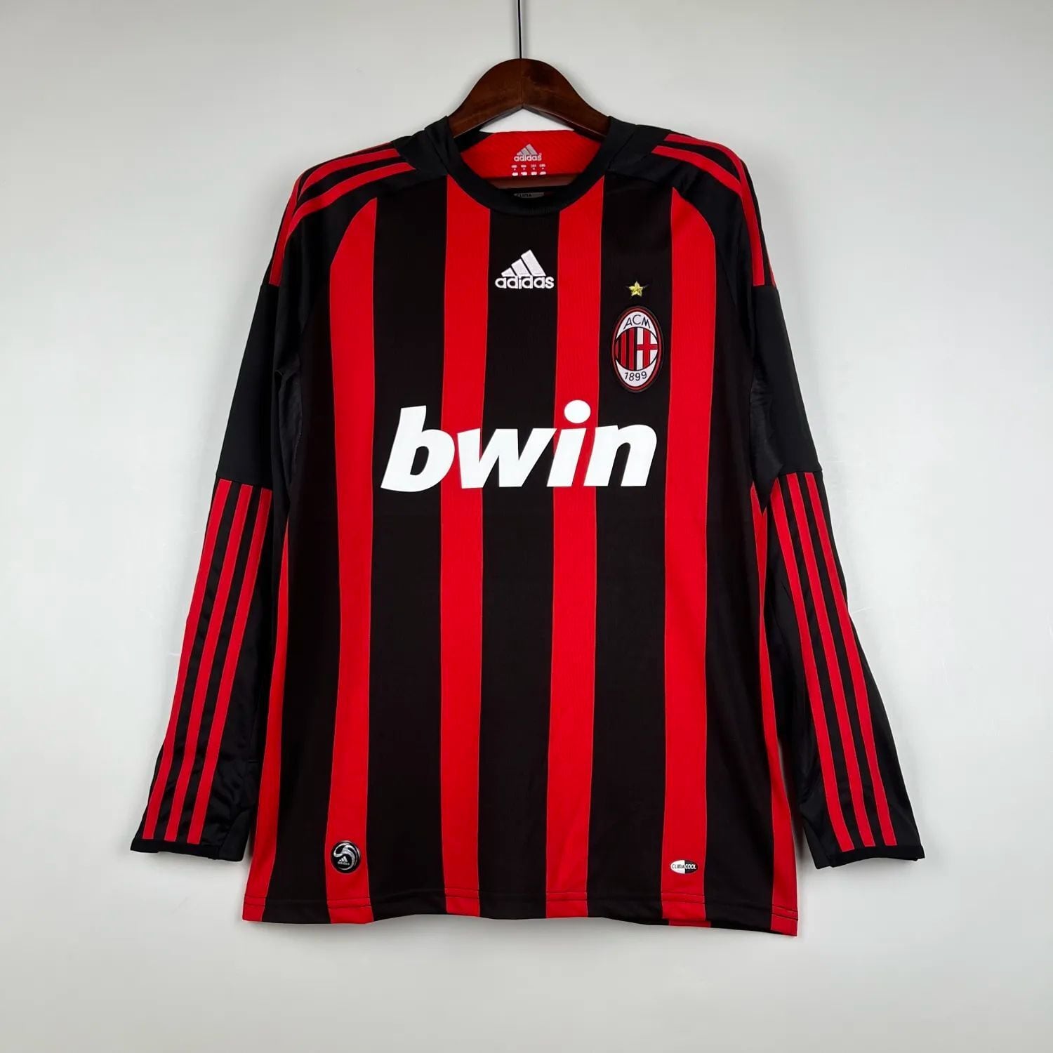 お*ゃ様 ACミラン 長袖ウェア　2008年モデル ACミラン レトロ ユニフォーム 長袖 08-09 AC Milan Home Retro Long