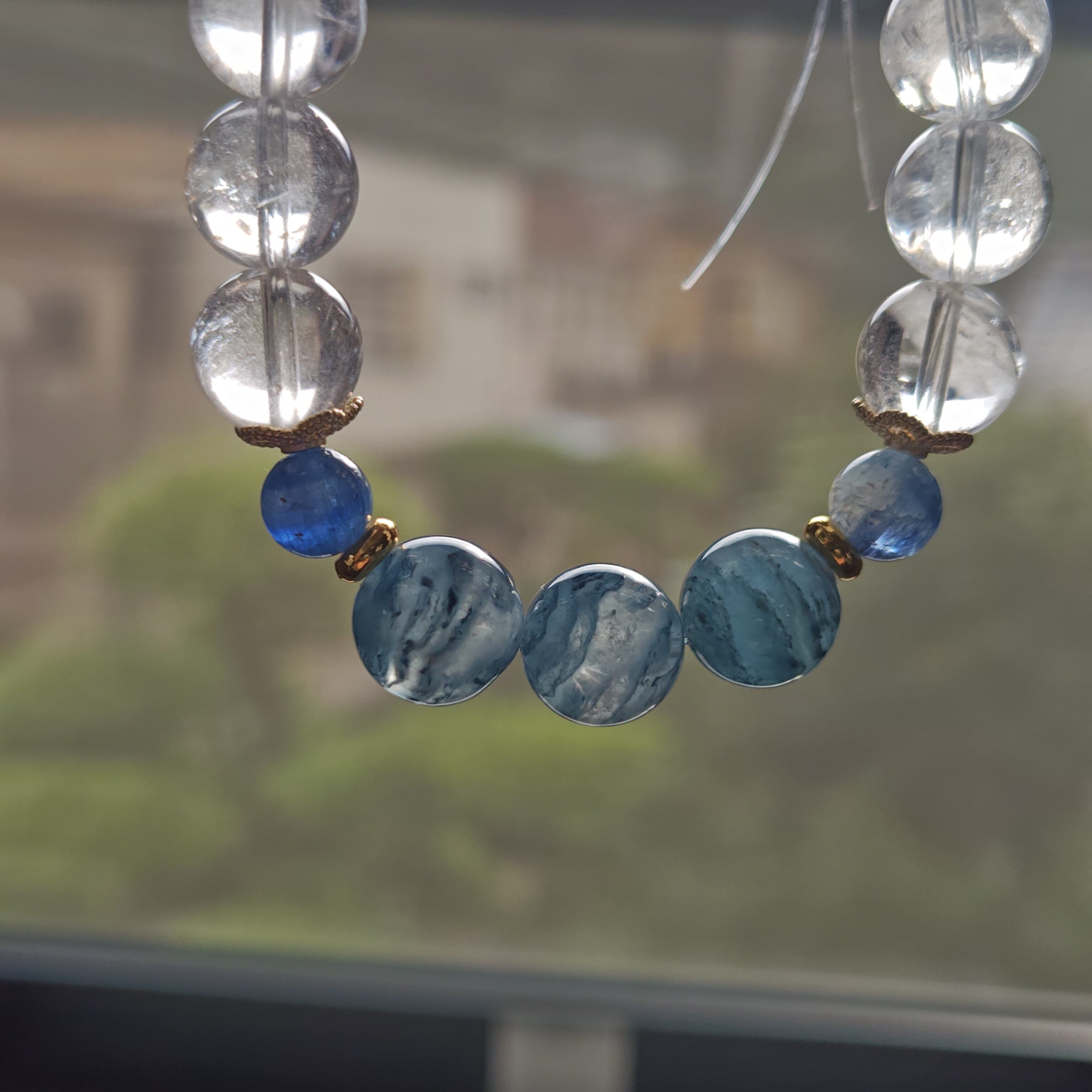レムリアン水晶×ブルー千層サゲニティック×カイヤナイトシリカ レムリアン水晶×ブルー千層サゲニティック×カイヤナイトシリカ