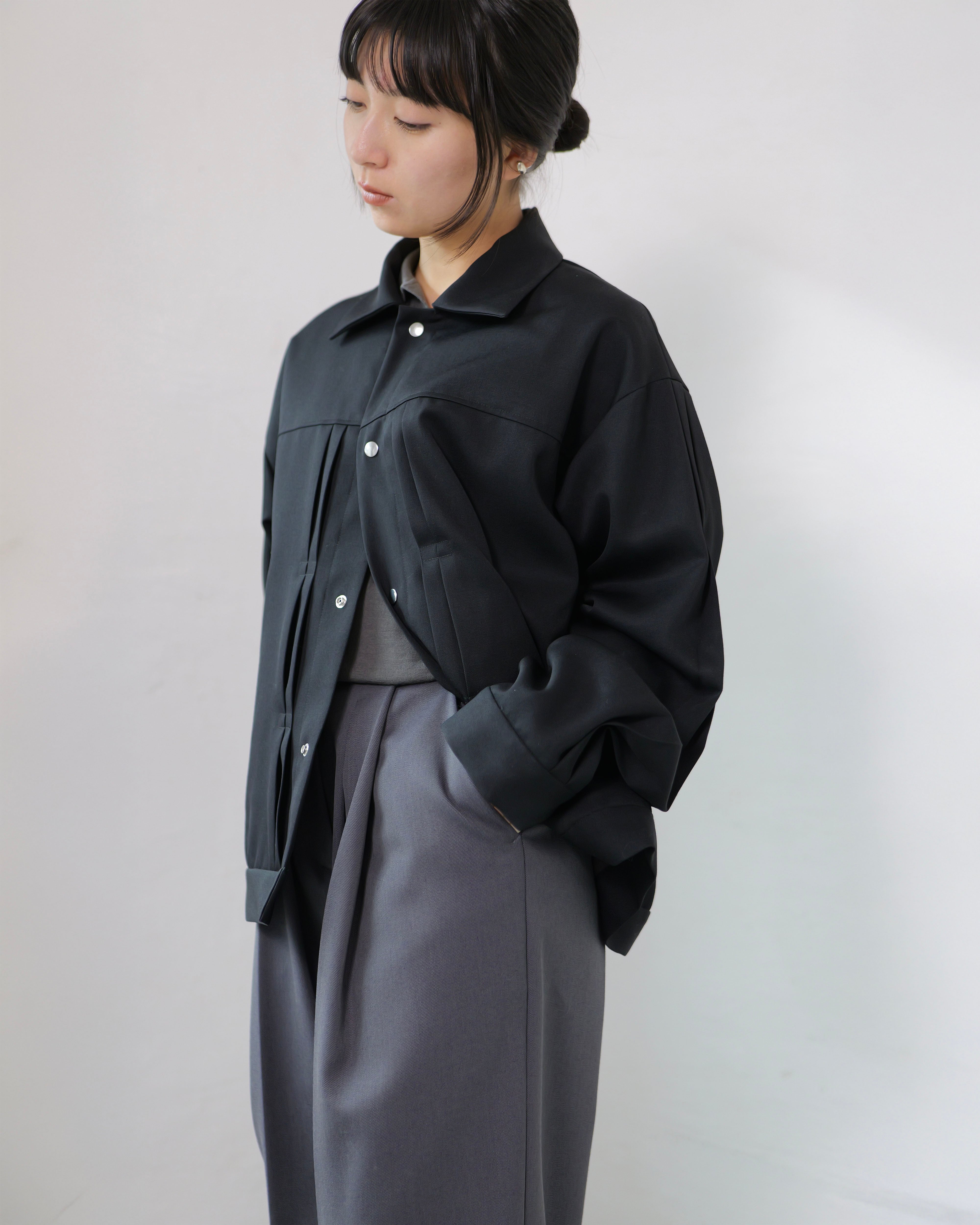 itochi - Wool Gabardine Type 2 Jacket ：Black｜高密度ウールギャバ