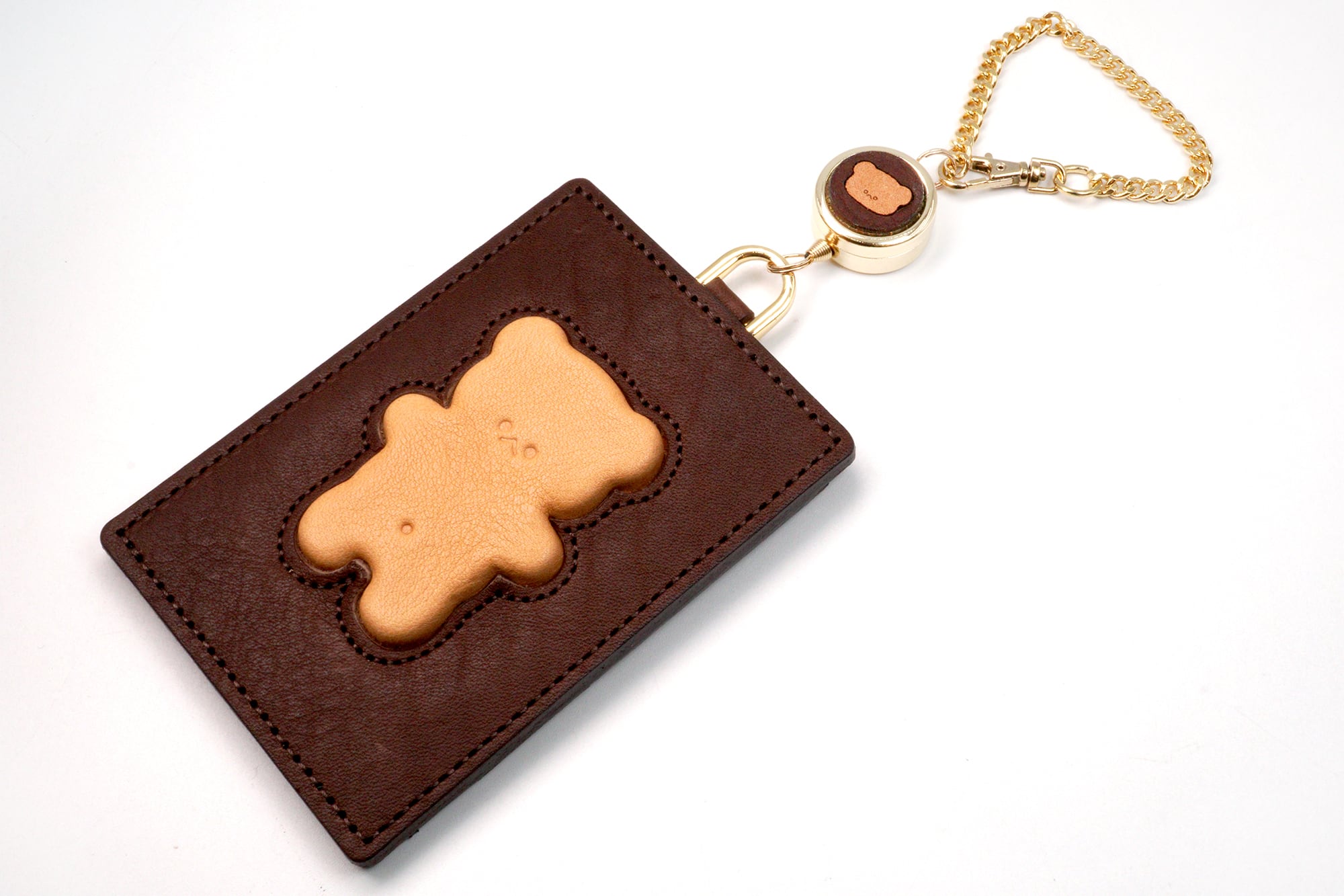 くまちゃんブラウニーパスケース（本革製）／お菓子な革小物 | EARL'S