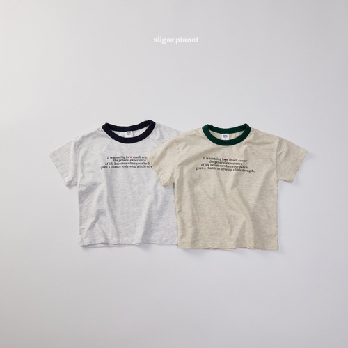 [sugar planet] Heart Color Tee +fee2 / [슈가플래닛] 하트배색티