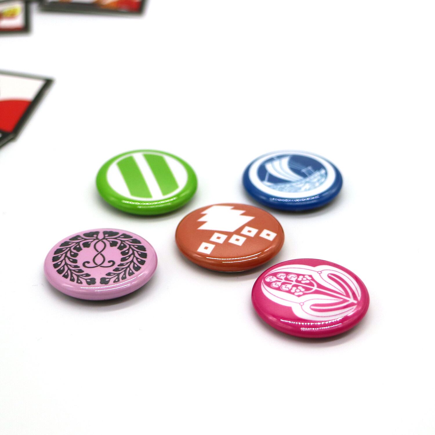 戦国武将 家紋缶バッジ】文月 家紋 缶バッジ 5個セット (戦国武将3