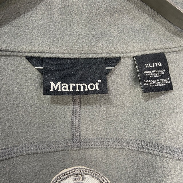 Marmot マーモット フリースベスト ワンポイントロゴ グレー XL