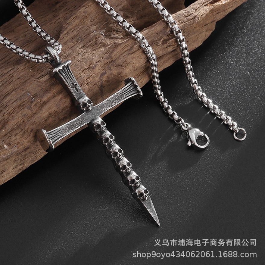 サブカルストリート系 ネックレス クロス ロザリオ ストリートファッション