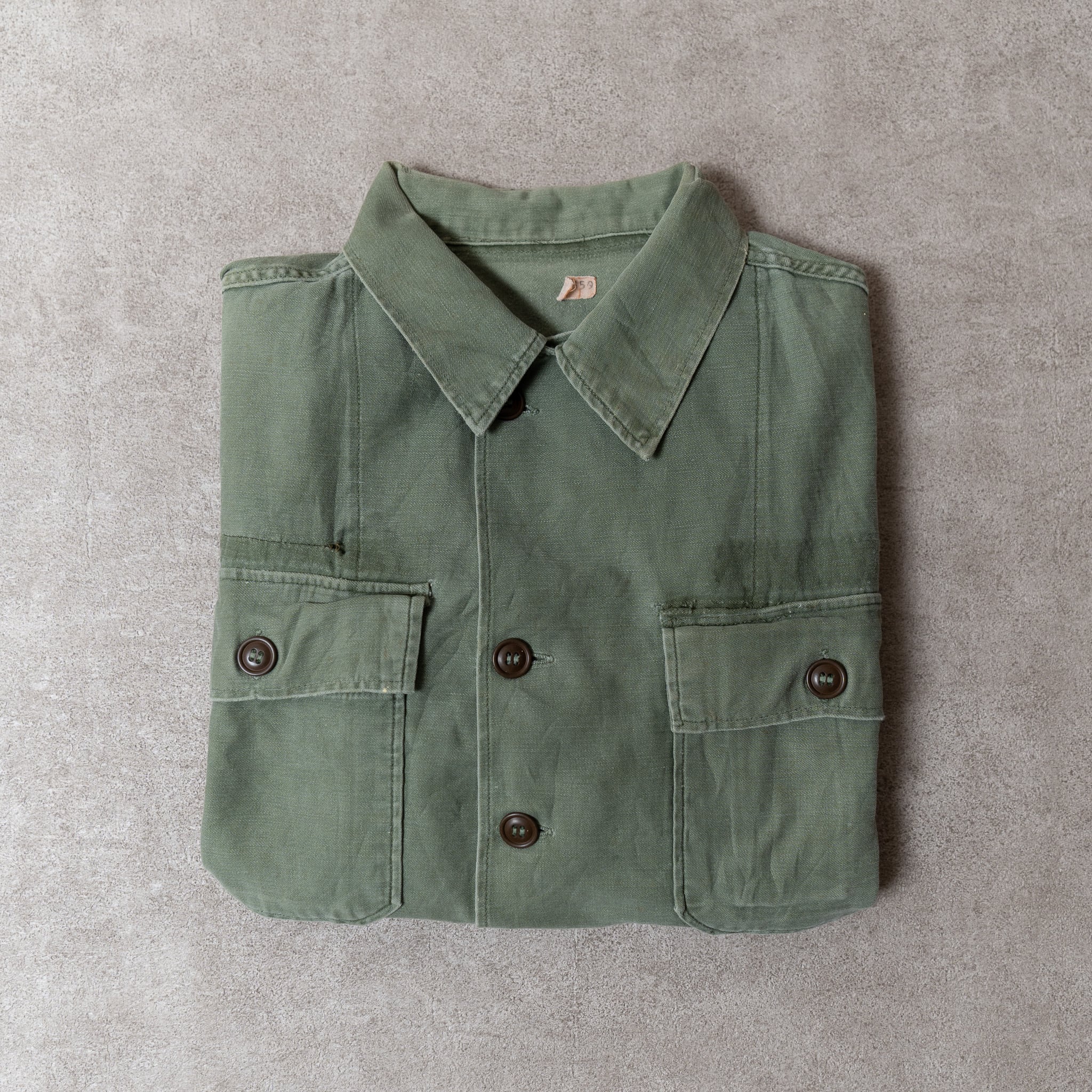 ★50s us military★utility shirt 1st mint