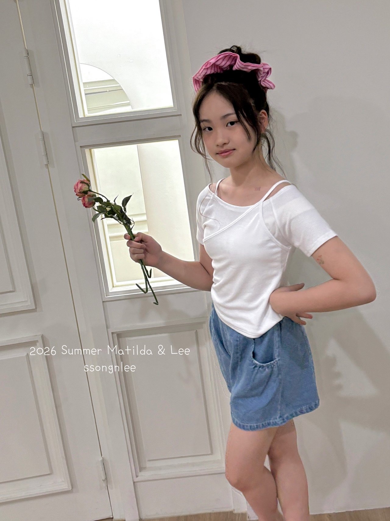 [Matilda&Lee] Asymmetrical strap tee / [마틸다앤리] 언발스트랩티