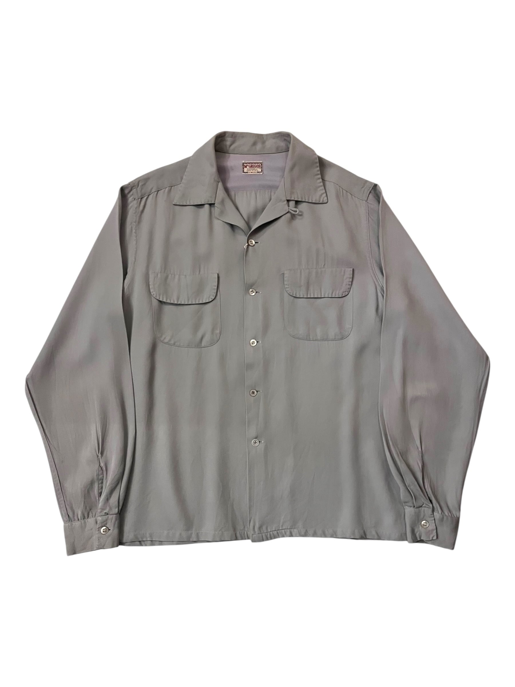 50s McGREGOR Rayon Gabardine Shirt 50年代 マクレガー レーヨン