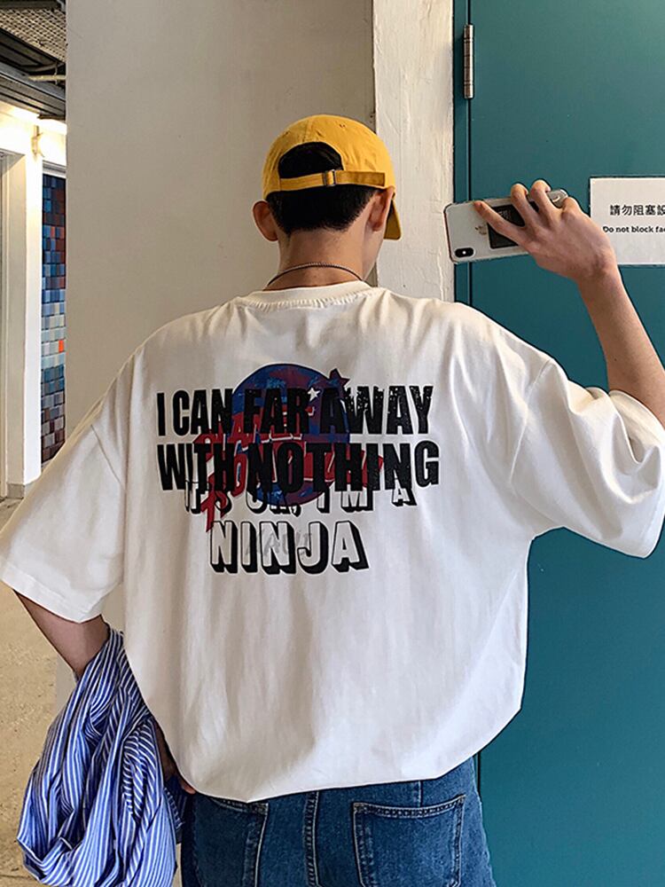 全2色 Tシャツ カットソー プリント カジュアル シンプル