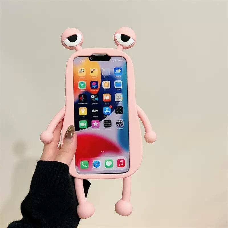 可愛いスマホのマスコット カエルさんモチーフ Iphoneケース Iphoneカバー シリコン ぬいぐるみ キャラクター モンスター 蛙 おもしろ ユニーク スマホ Lamitte Deco トレンド 韓国ファッション ショップ Base店