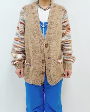 80s handmade wool cardigan