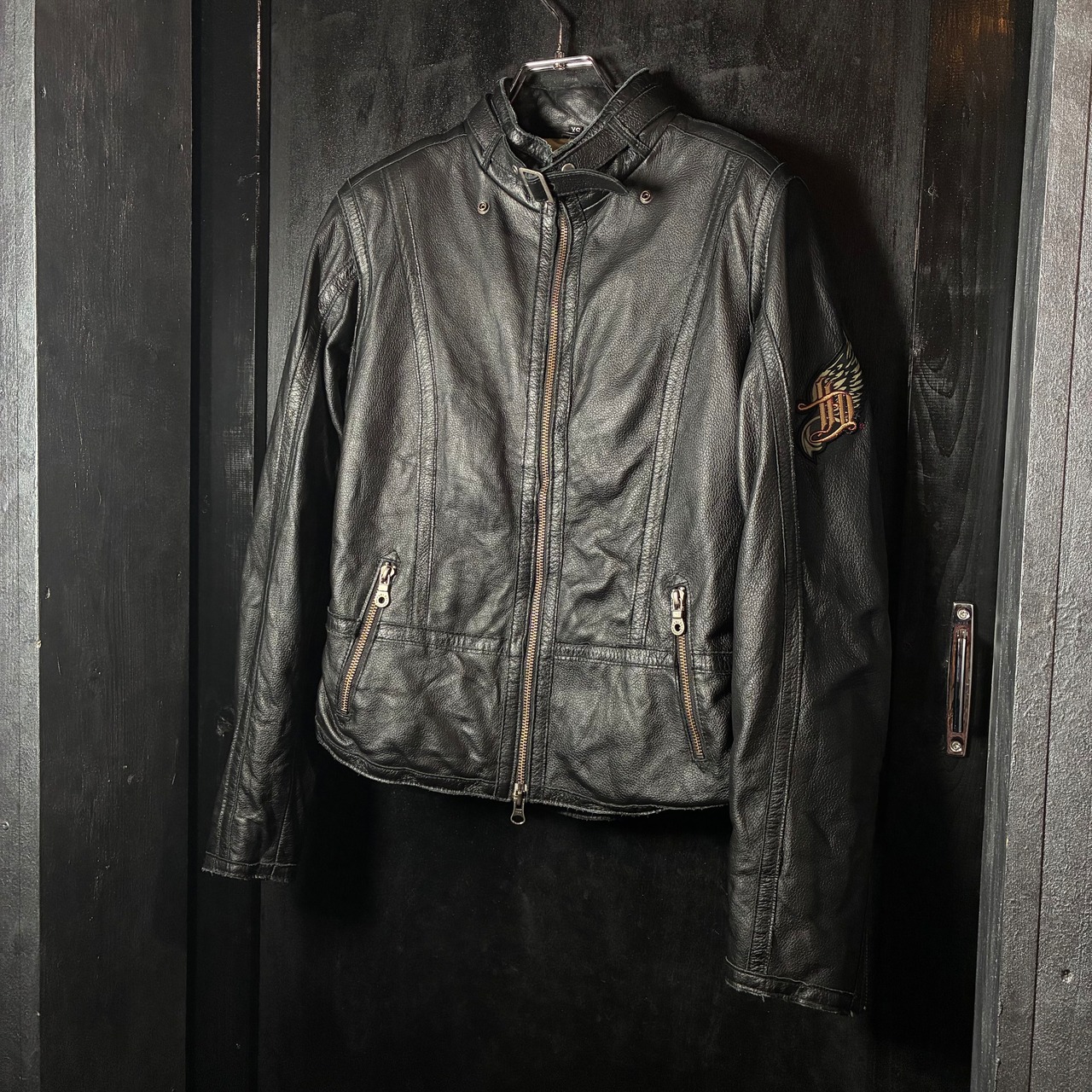 HARLEY-DAVIDSON 本革ライダースジャケット　ダブルジップ　黒　レザージャケット　ハーレー　