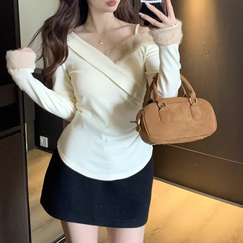 アシメファーカシュクールトップス ・75207