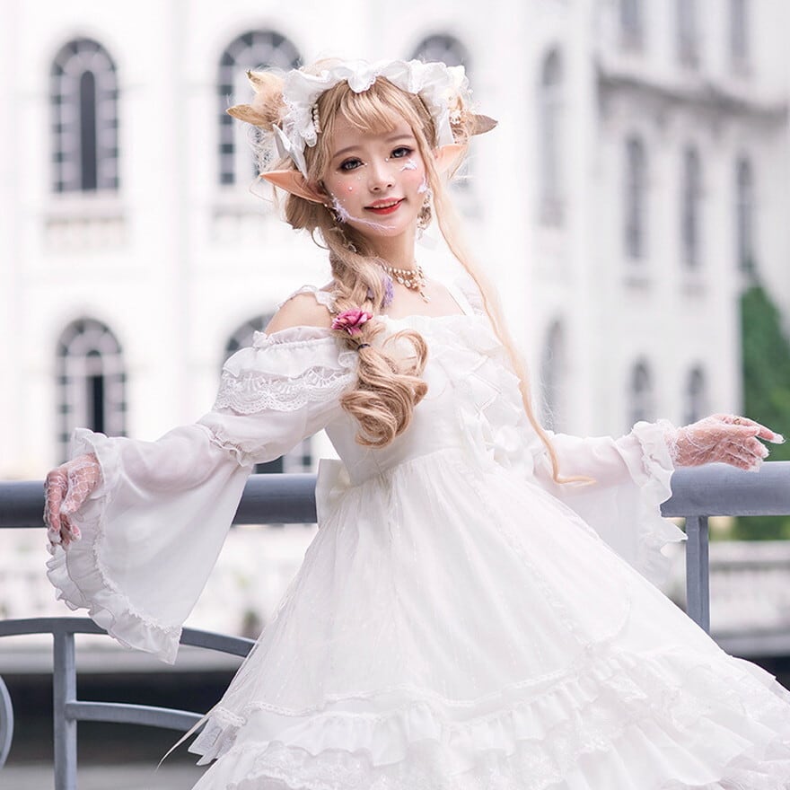 サブカル 服 地雷系 通販 princess 姫袖 ブラウス ゆったり とろみ感 宮廷風 ふんわり ガーリー 甘め