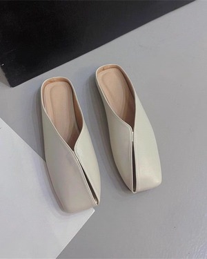 アーバンスクエアフラットシューズ 4color A0437