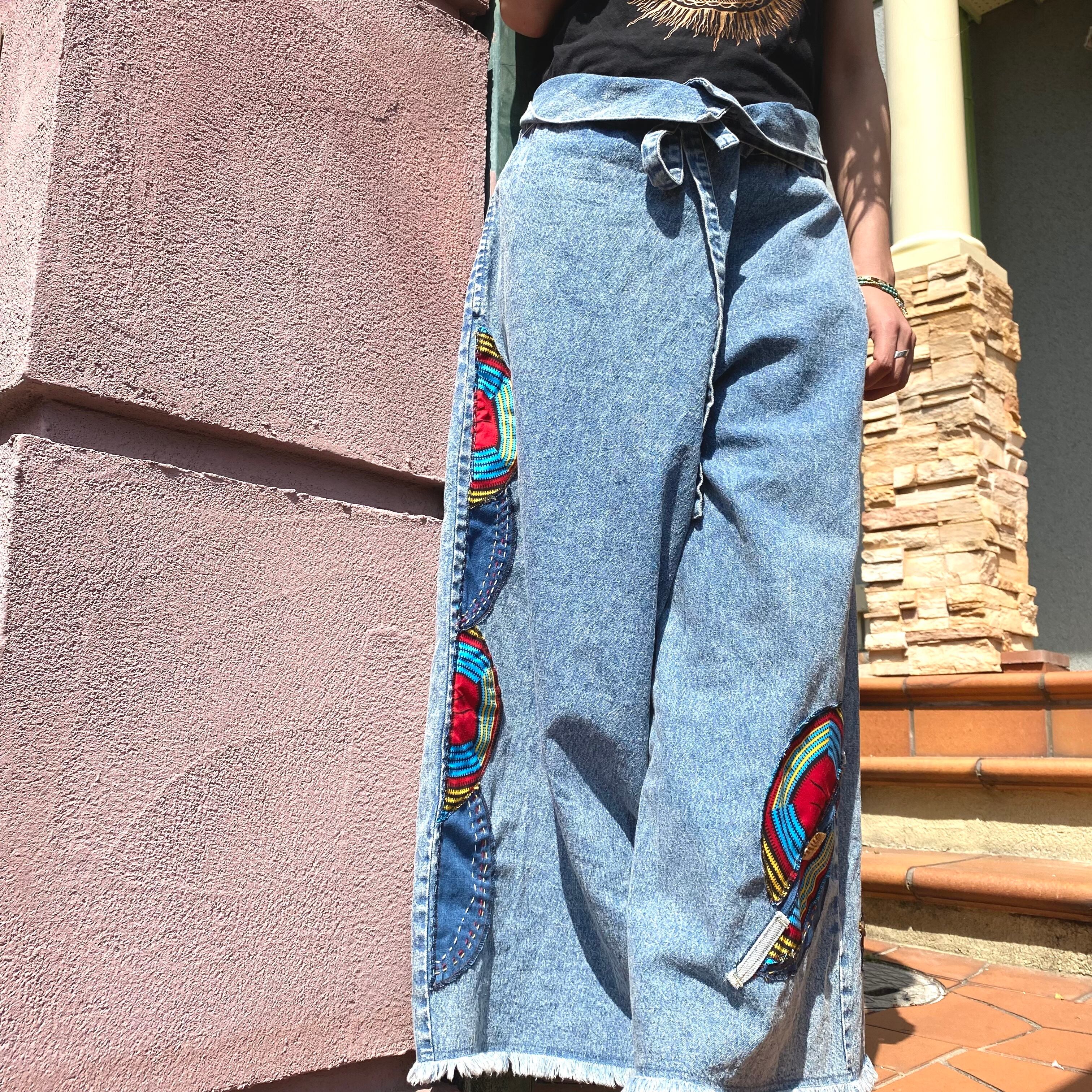 リメイクデニムタイパンツ | アジアン雑貨ルチュ