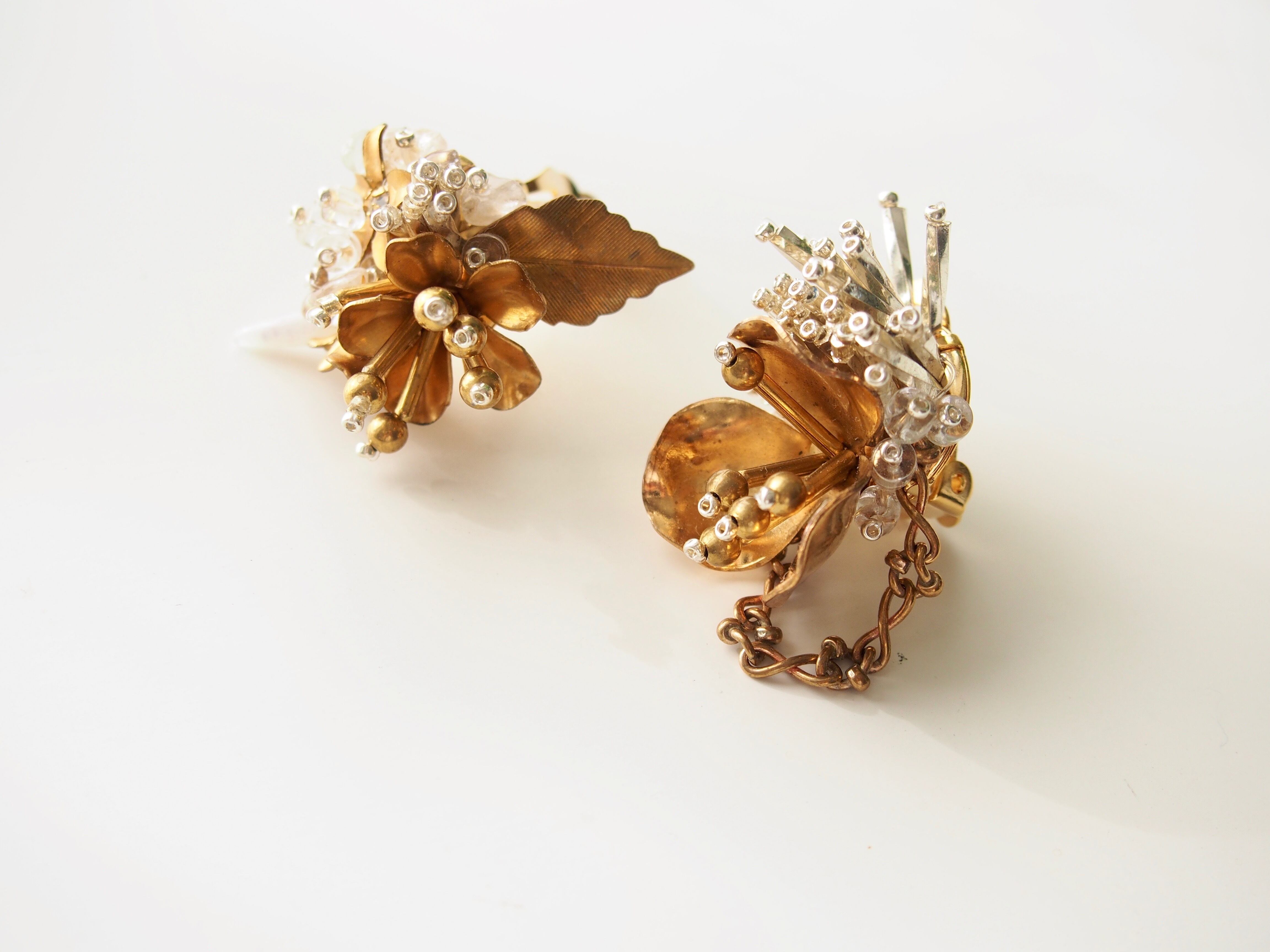 " Lily collage earrings "