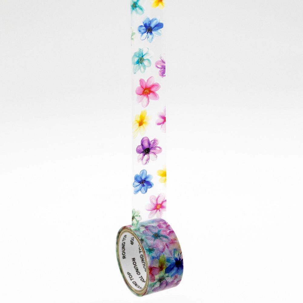 Alcodelic 透明クリアマスキングテープ Bloom 花 Hacohalu 紙雑貨 文具専門店
