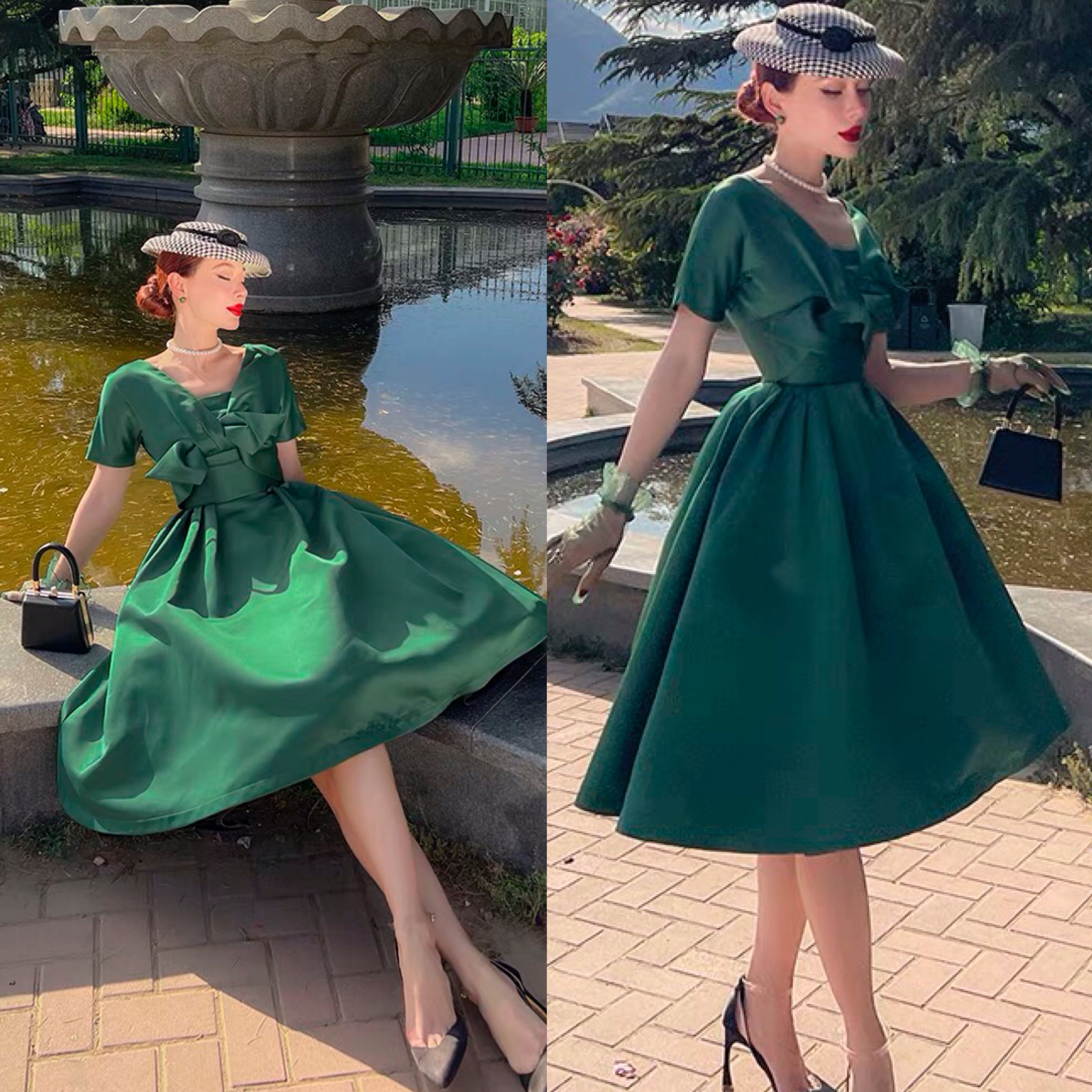 オードリーヘップバーン風 レッセパッセ セットアップ 誓う 女優 ドレス 