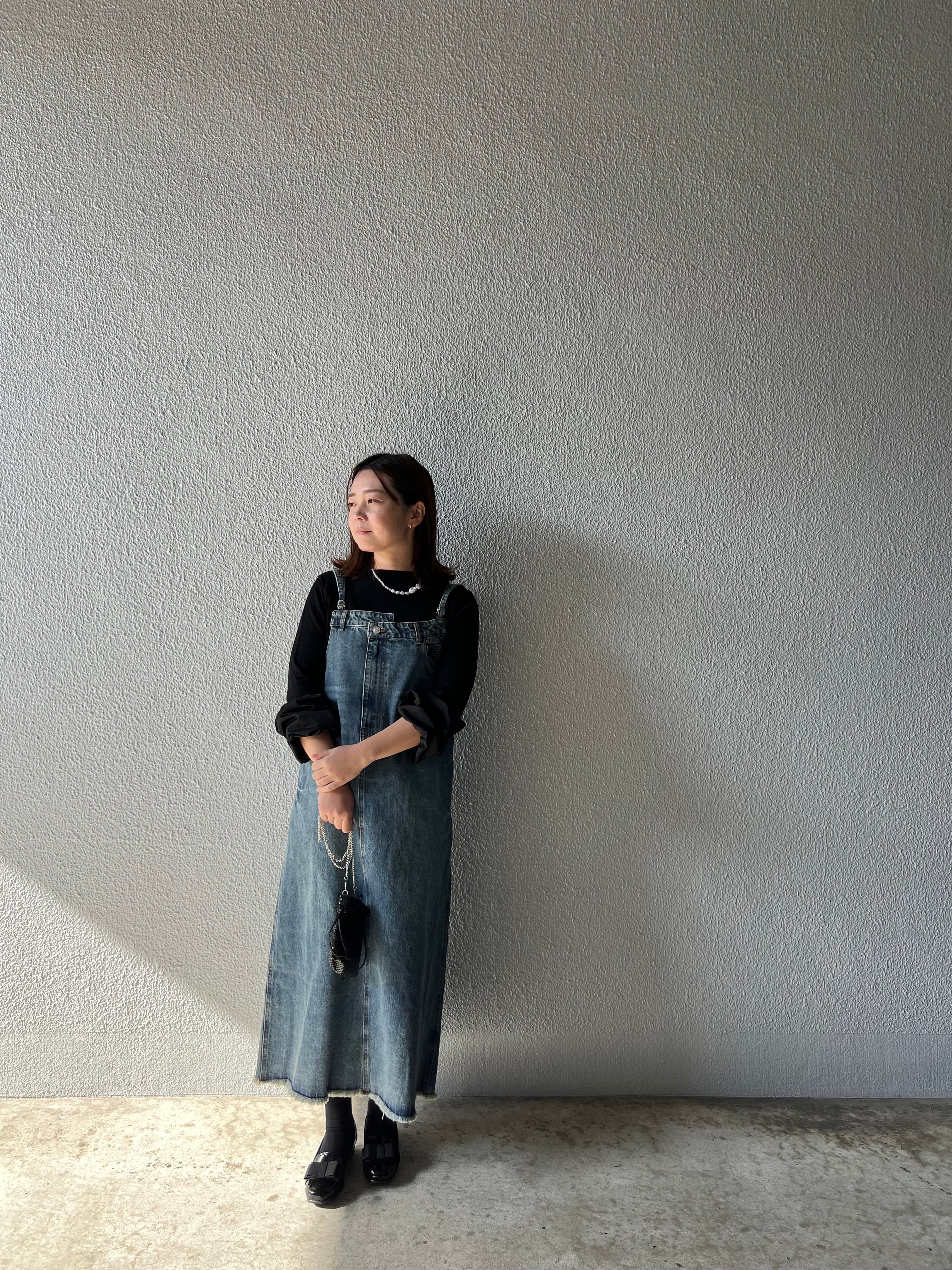 【SELECT】デニムサロペットスカート