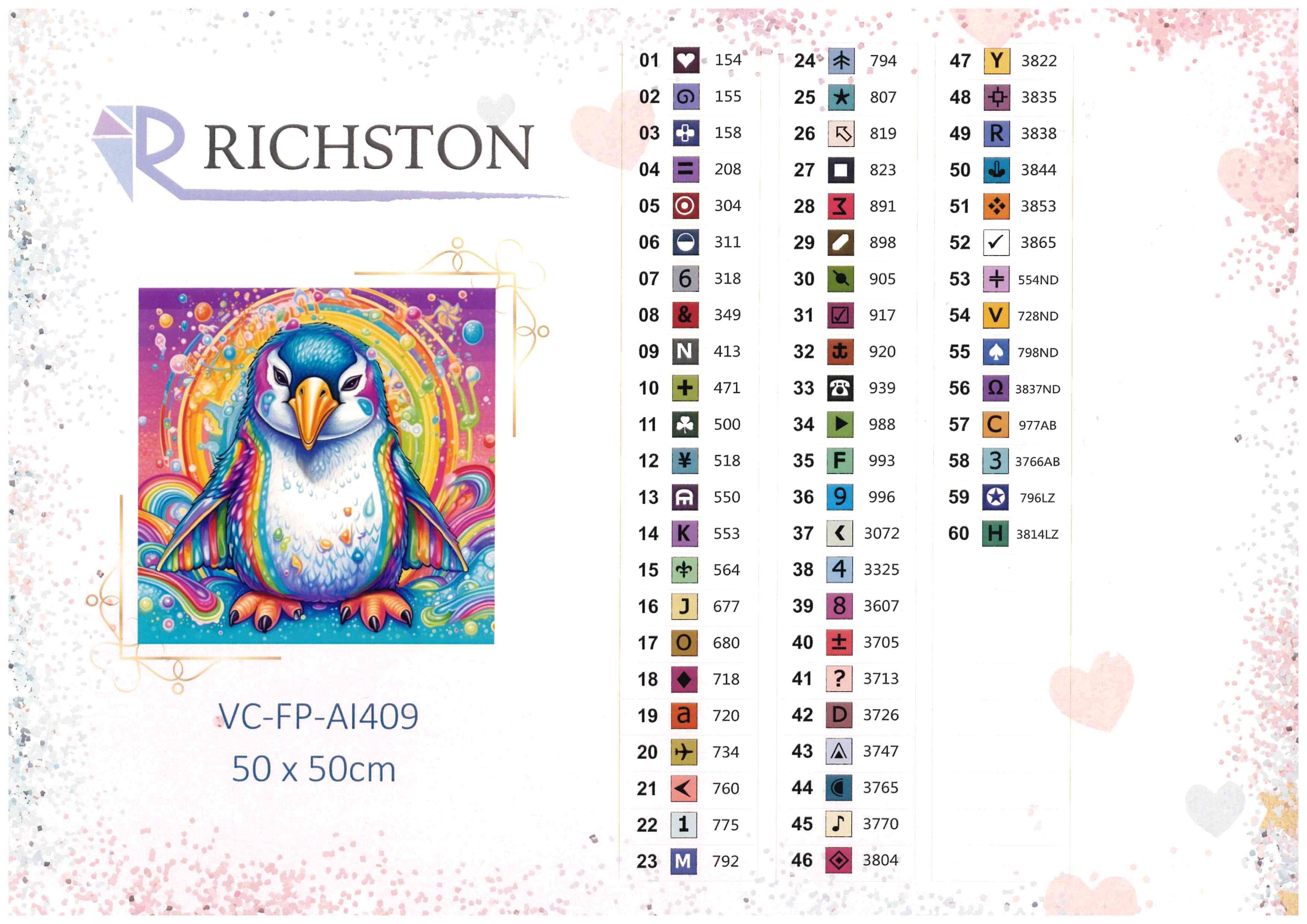 ダイヤモンドアート 『VC-FP-A1409』 50x50(外寸57x57) 樹脂スクエア