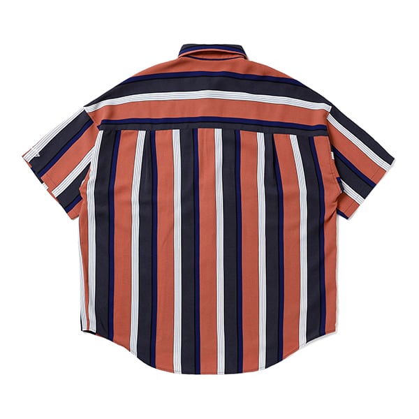 fourthirty】S/S STRIPE BIG SHIRT [ショートスリーブ ストライプ