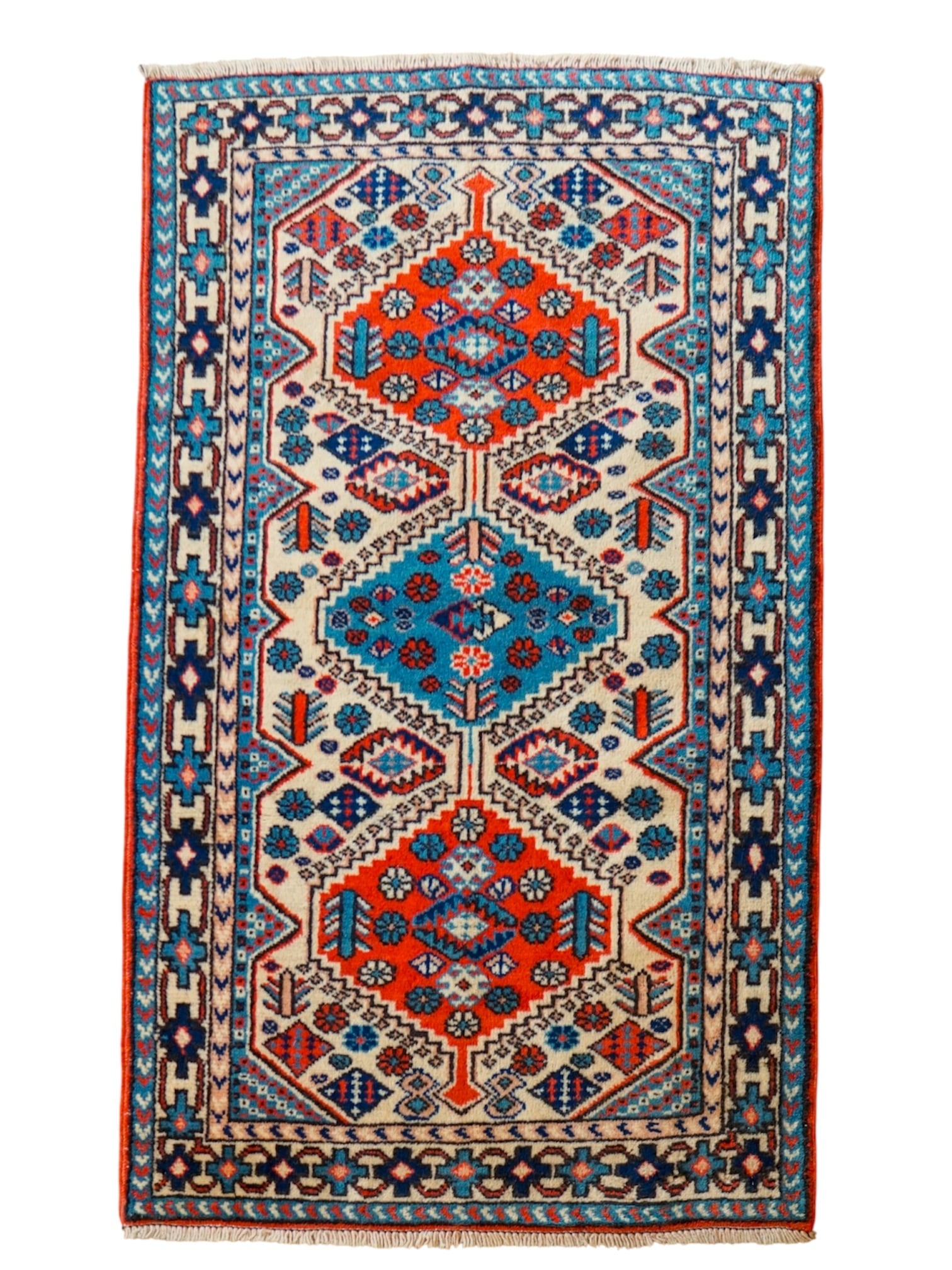 40×40cm ペルシャ絨毯 手織り ギャッベ アマレ族 ギャベ 40×40cm ペルシャ絨毯 手織りギャッベ アマレ族 ギャベ | Decorworks