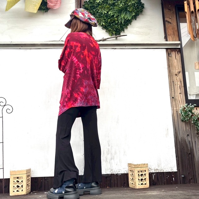 スパンデックスブーツカットパンツ