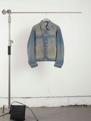 【LAST1】DENIM 3D TRUCKER JACKET(DIRTY FADED INDIGO)