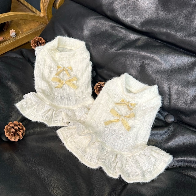 Ivory Lace Ribbon one-piece