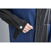 カラーブロック デニム ロングシャツ 00262