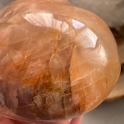 ピーチムーンストーンハート*231158*天然石ハート型*天然石インテリア*置き物*インテリアストーン