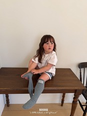 韓国子供服 / BANANA J / 26Autumn / ピグメント レタリングTシャツ / 秋服 / キッズ *XS~JS*
