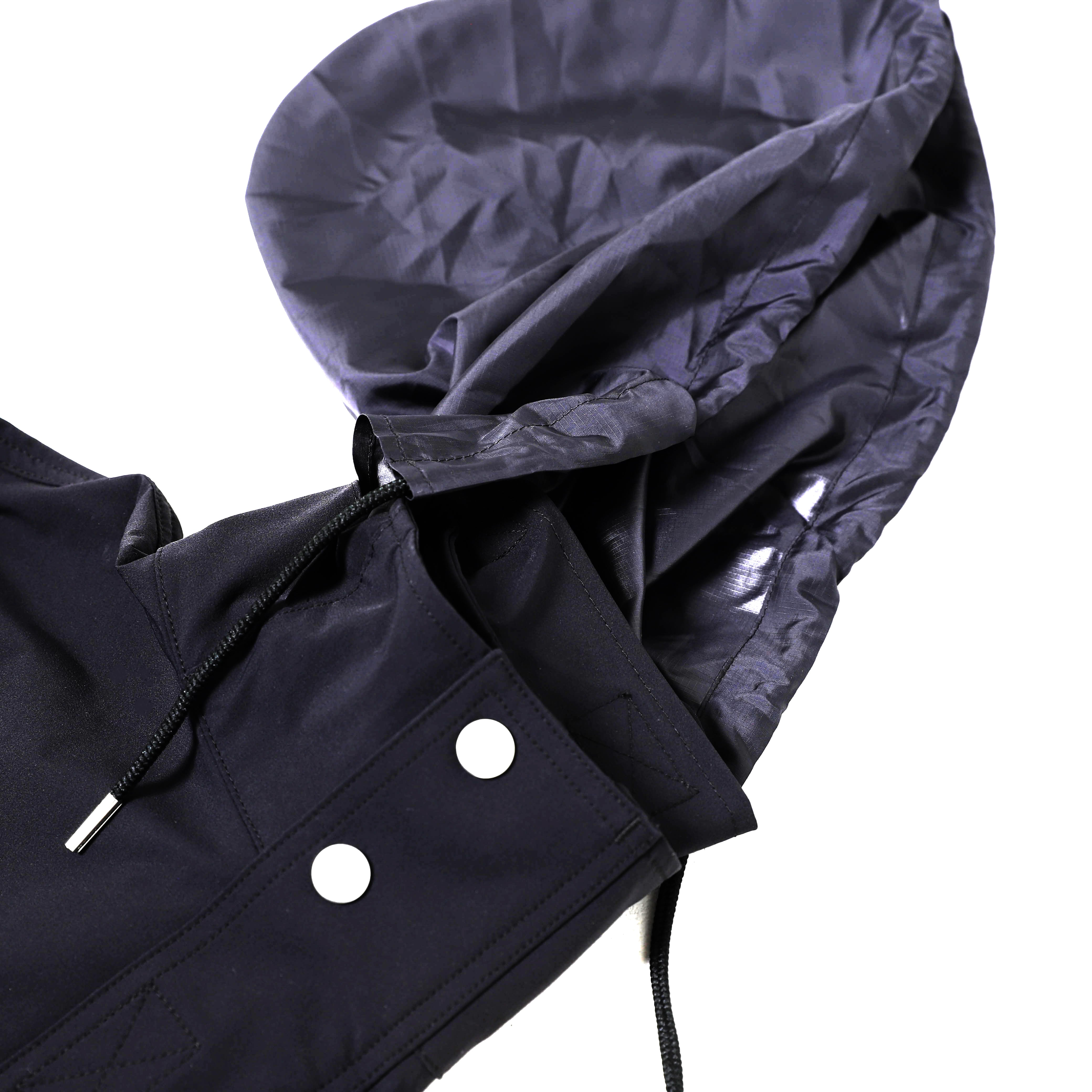 Cordura Nylon Stretch Anorak Hoodie (black) | OVY