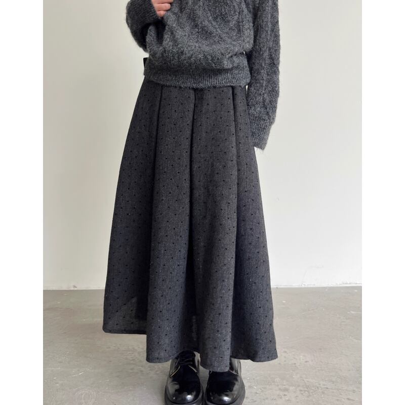 polka dot tuck skirt m0357