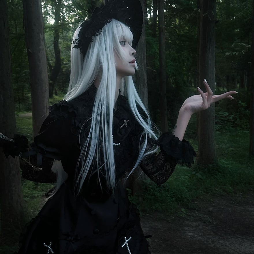 ゴスロリ ボンネット 暗黒ロリィタ 闇かわいい 神秘的 | ゴスロリ
