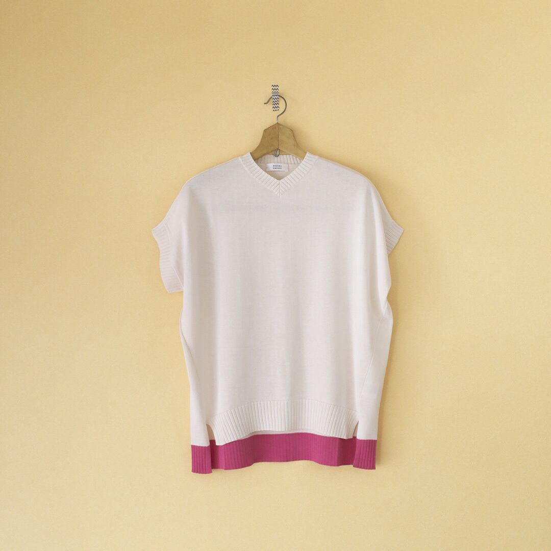 atelier naruse アトリエナルセ コットンシルクドルマンニット・ライトベージュ