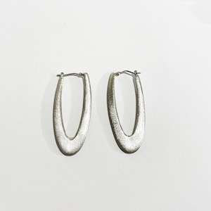Vintage 925 Silver Hoop Pirced Earrings