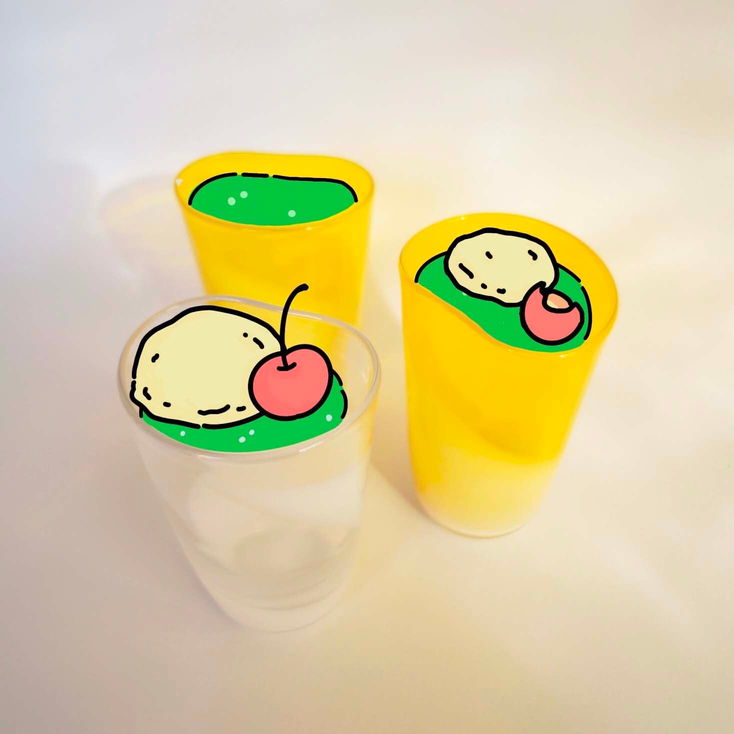 ぐにゃっとグラスセット