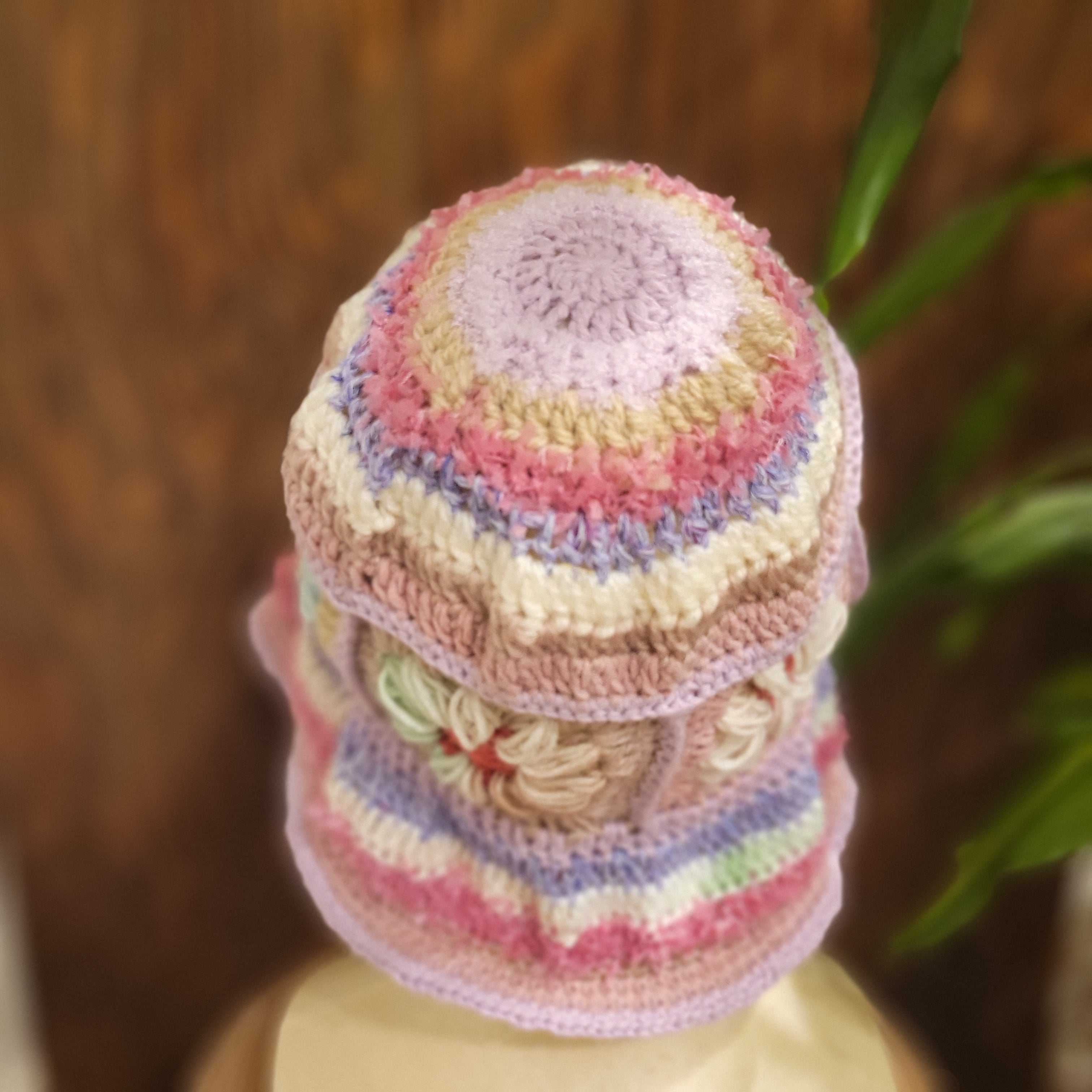 ニット帽子 レディース バケットハット クロシェハット クラッシュ
