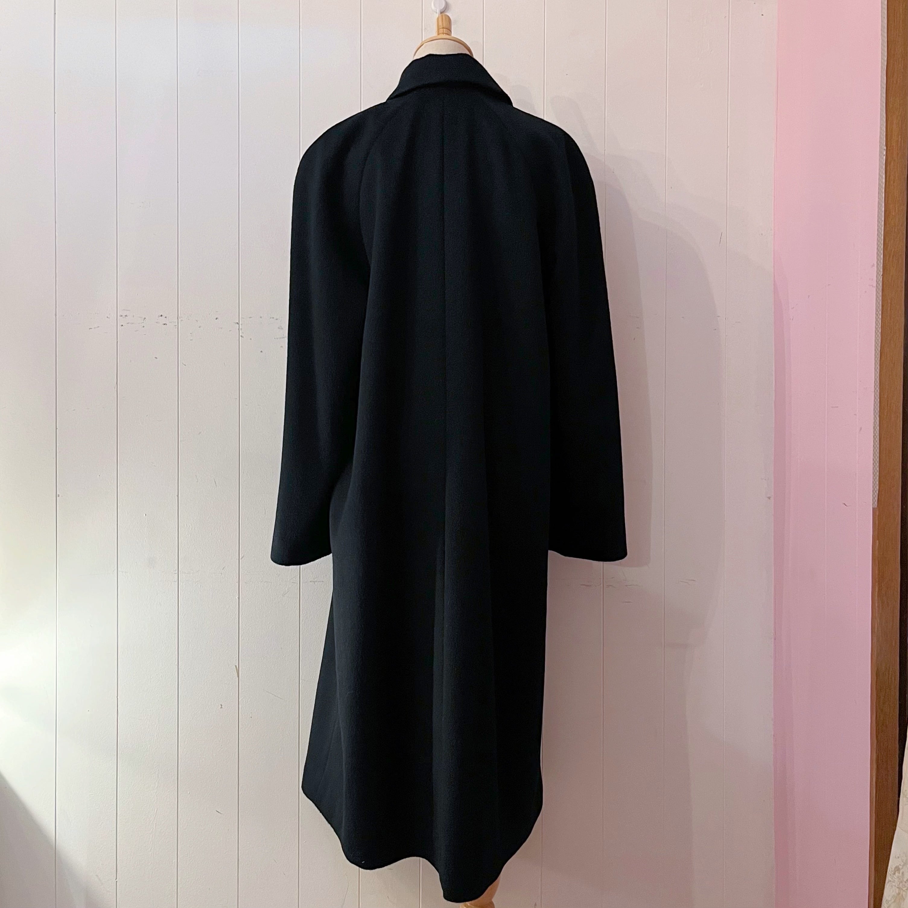black cashmere long coat
