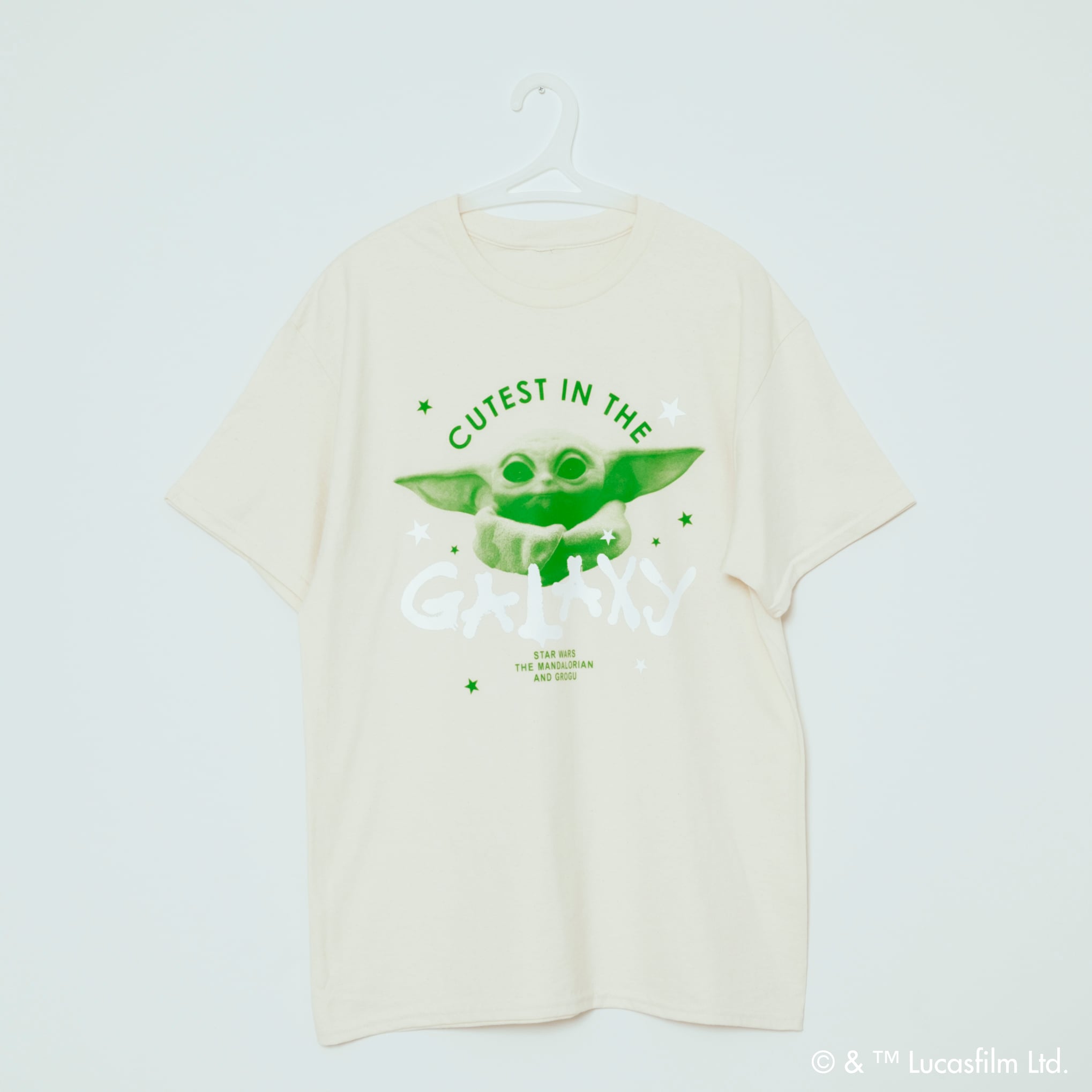 【新品】マンダロリアン アンド グローグー Tシャツ COLSUN Lサイズ CUTEST IN THE GALAXY TEE 