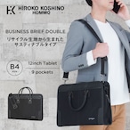 HIROKO KOSHINO HOMME ビジネスバッグ 通勤バッグ ショルダーバッグ メンズ 男性 2way ショルダー リサイクルポリエステル B4 12inch タブレット 2ルーム 自立型 ポケット ヒロコ・コシノ HK-4989