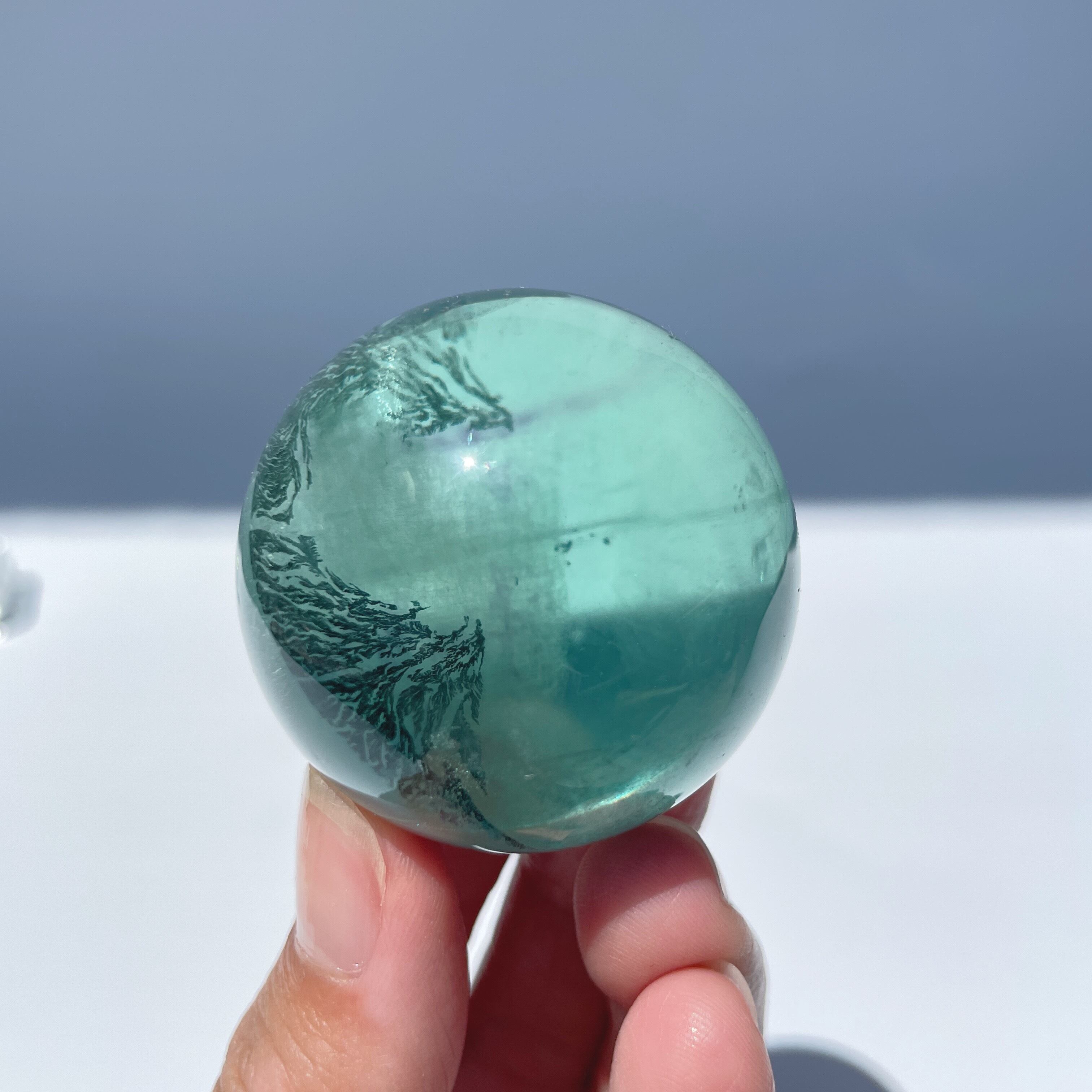 家宝レベル◎グリーンフローライト スフィア21◇Green Fluorite sphere
