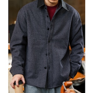 レザーラペルシャツジャケット 220338