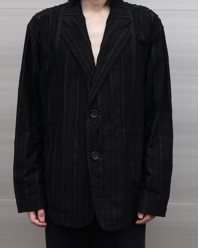 【ISSEY MIYAKE】Fringe Border Single Tailored Jacket